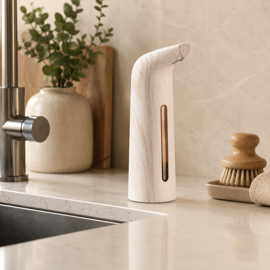 Automatische zeepdispenser - Soopz White Wood Elegance